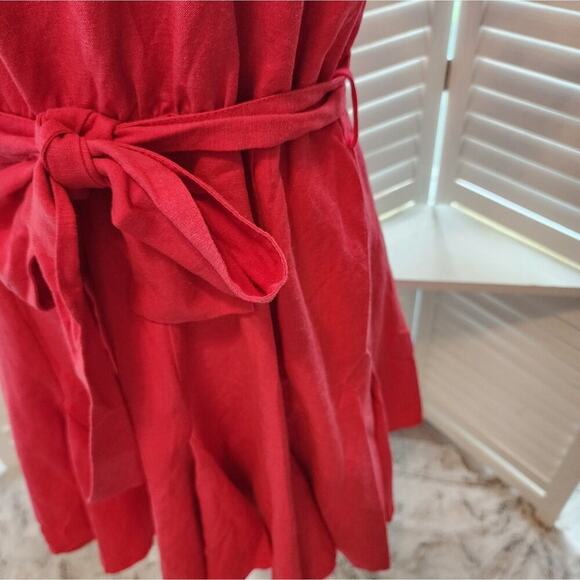 35 SHE & SKY NEW RED TIE FRONT RED DRESS MULTIPLE SIZES - Picture 4 of 5